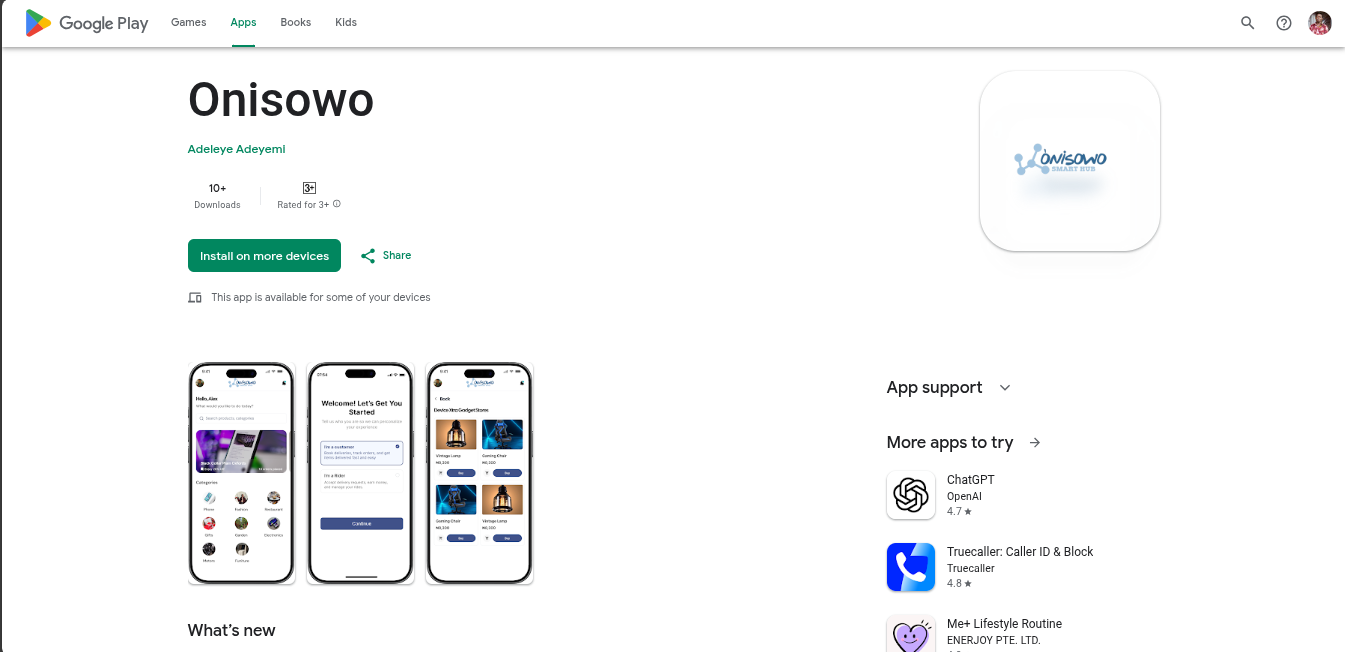 Onisowo - E-commerce & Delivery App
